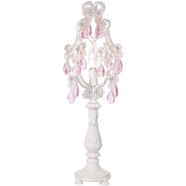 High Antique White Pink Clear Faux Crystal For Living Room Bedroom