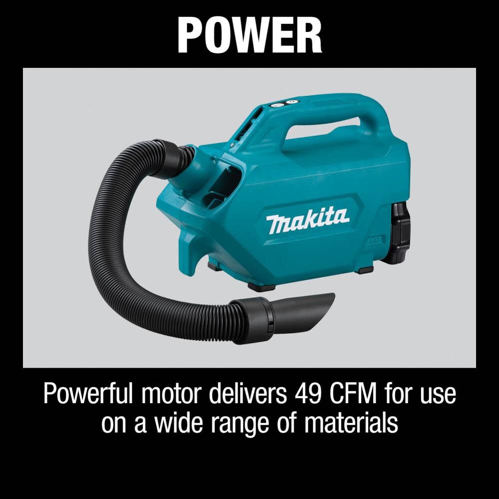 Makita 18V LXT Lithium-Ion Compact Handheld Canister Vacuum Kit (1.5Ah) XLC07SY1 from Makita