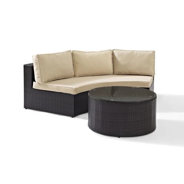 Catalina 2Pc Outdoor Wicker Sectional Set