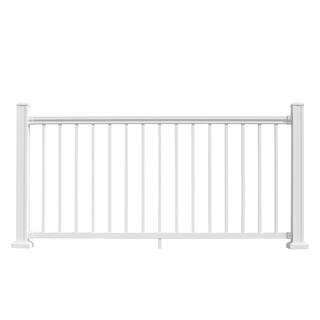 NewTechWood Allure 72 in. x 42 in. White Aluminum Preassembled Railing Kit AL-42-6-WHI