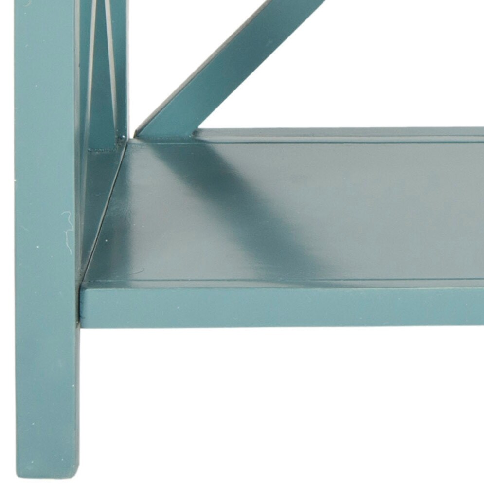 SAFAVIEH Liam Teal Open Bookcase   33.5\