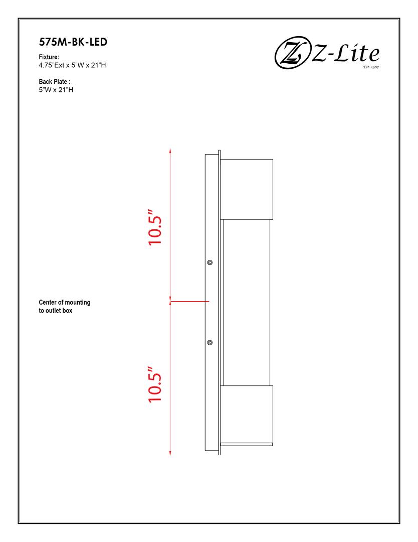 Z-Lite 575MBKLED