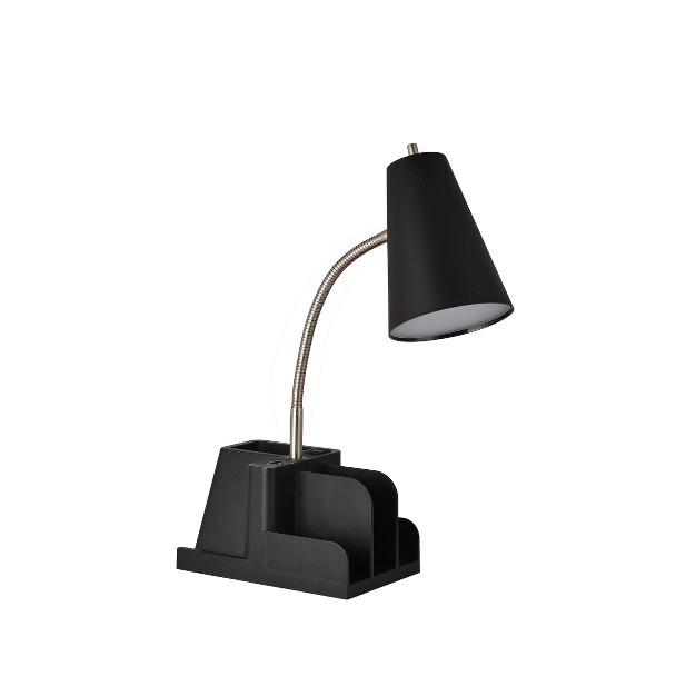 Organizer Task Lamp Black includes Led Light Bulb