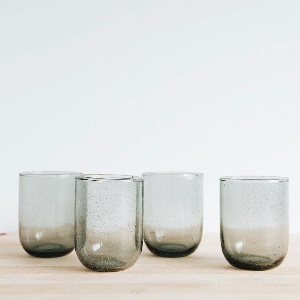 Hand-blown Tumblers - Deep Sage