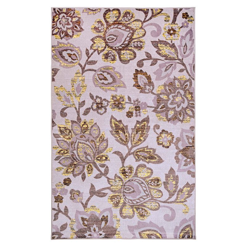 SUPERIOR Jezabel Floral Leaves Non-Slip Area Rug or Runner