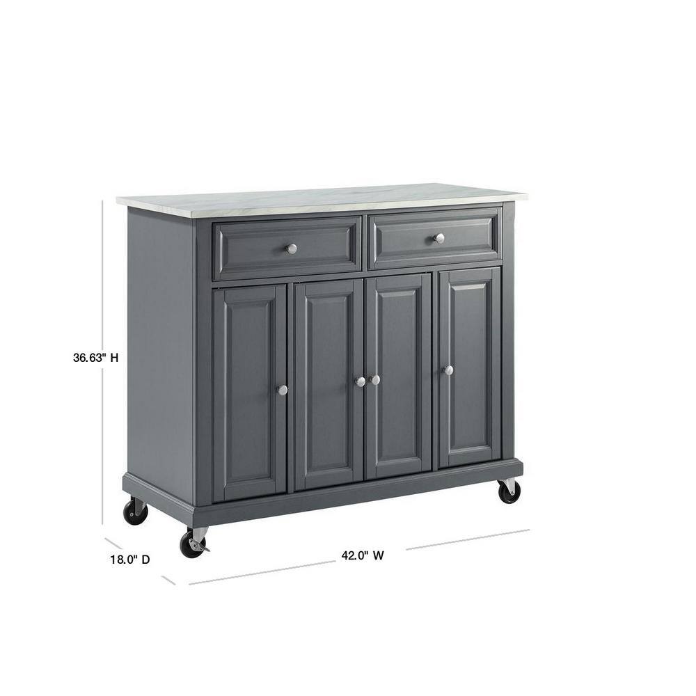 CROSLEY FURNITURE Avery Gray Kitchen Cart KF30043EGY