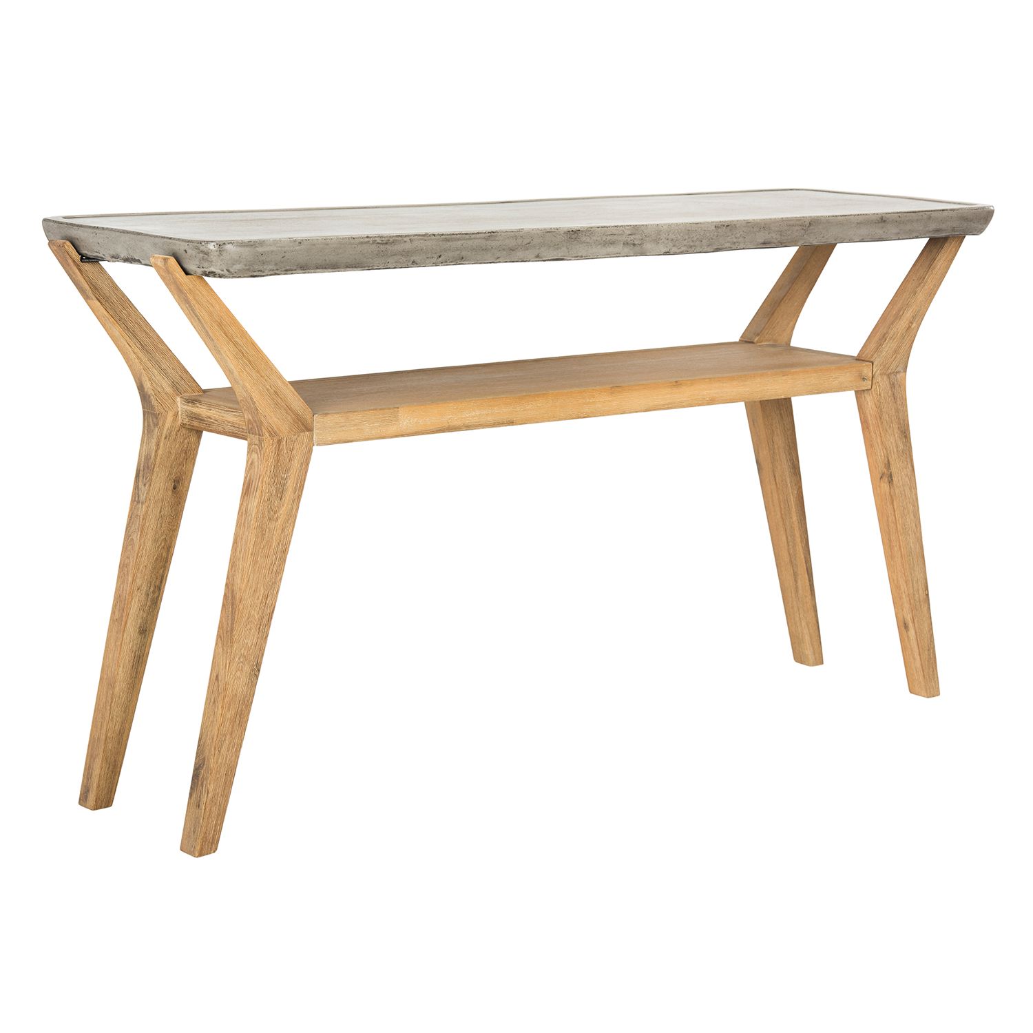 Safavieh Concrete and Wood Indoor / Outdoor Storage Console Table