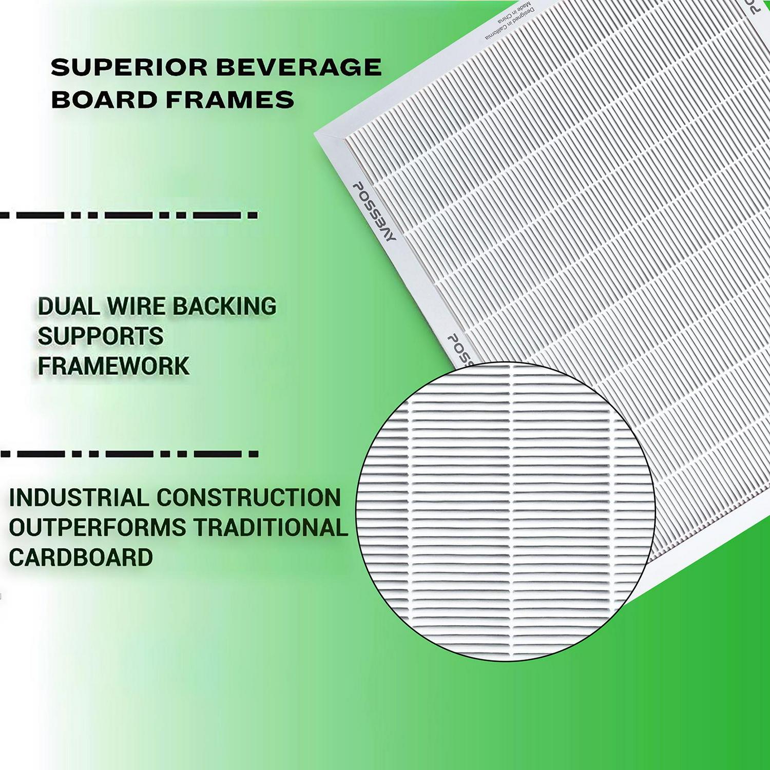 Possbay 16x20x1 MERV 13 Air Filter，4 Pack For AC Furnace Pleated Replacement HVAC System Reduce Dust