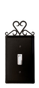 Village Wrought Iron ES 51 Heart   Single Switch C...