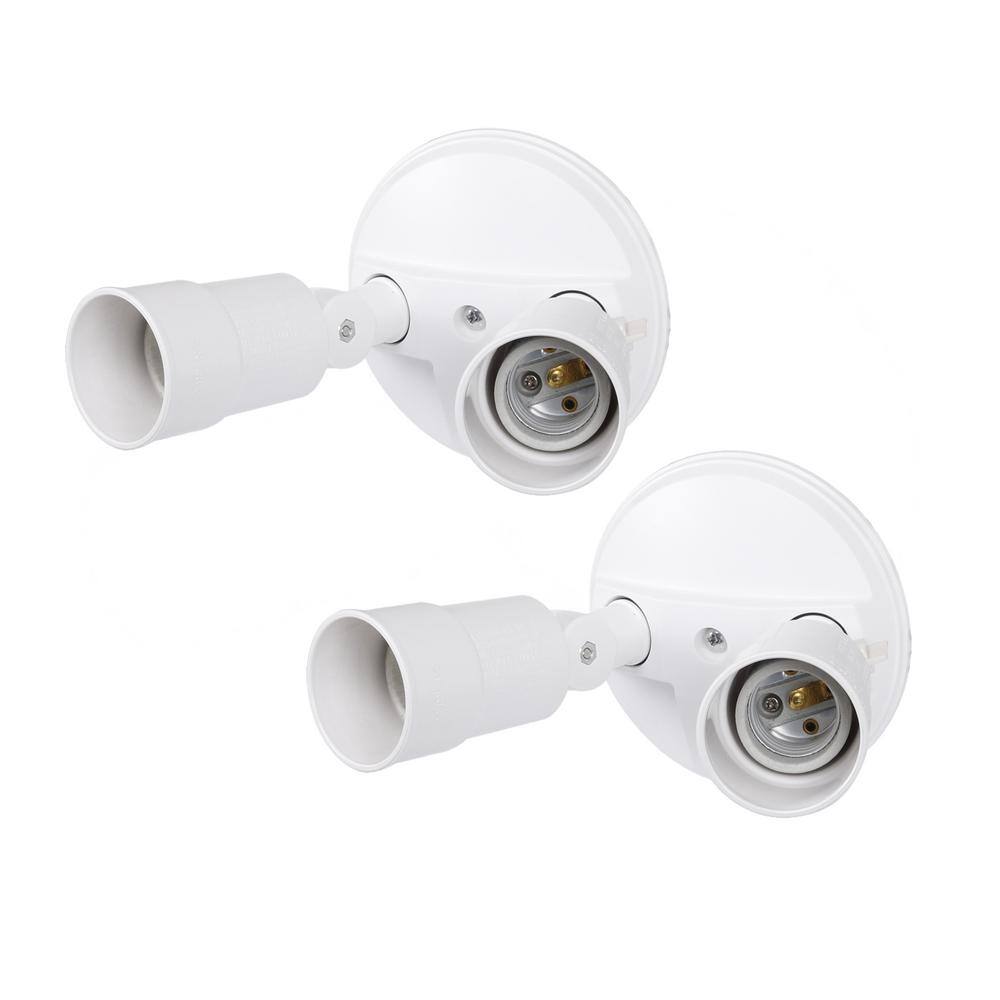 Honeywell Dual Head Outdoor Flood Light in White Finish (2-Pack) NO0000B20610-2