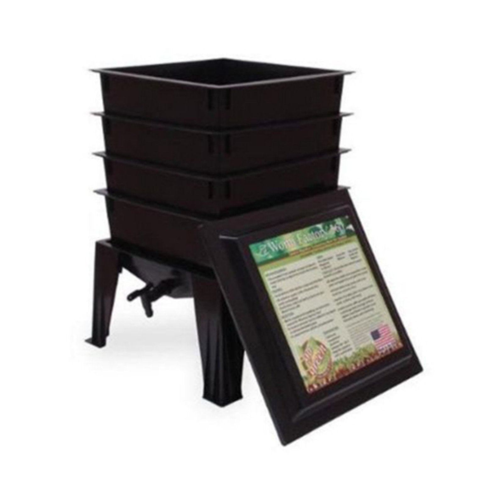 The Worm FactoryÃÂ® 360 Recycled Plastic Worm Composter - Black