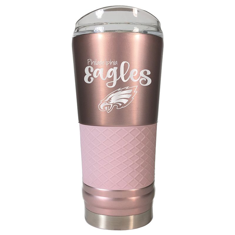 Philadelphia Eagles 24 oz Rose Gold Finish Vacuum Insulated NFL Draft Tumbler