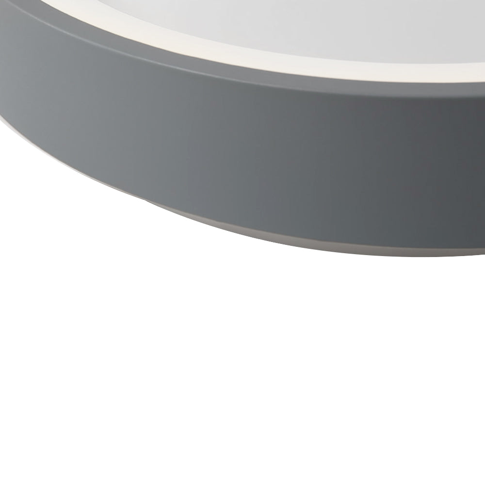 LED Grey Round Flush Mount Ceiling Light