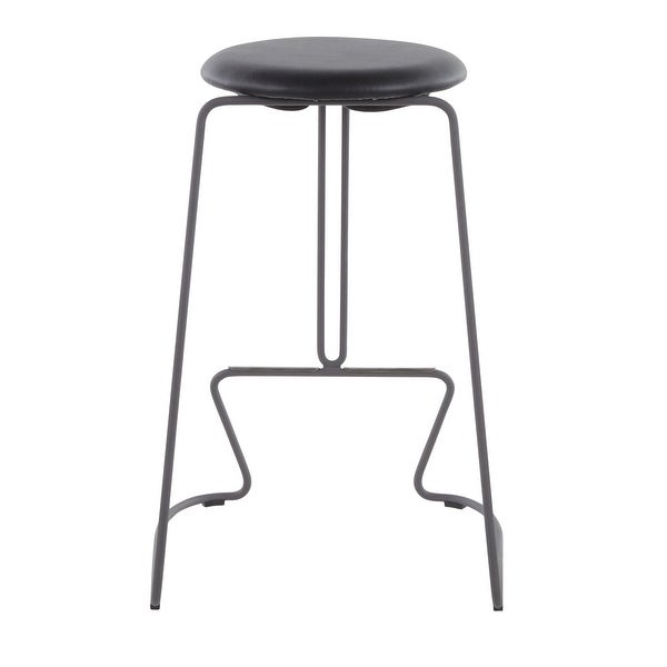 Strick and Bolton Anya Counter Stool in Black Metal - Set of 2