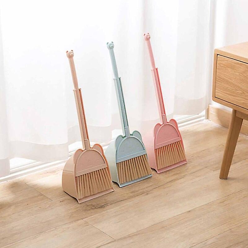 1 Set Baby Mini Family Sweeping House Cleaning Toys Set Child Mop Broom Dustpan Set Telescopic Pretend Play Toys Kids Gifts