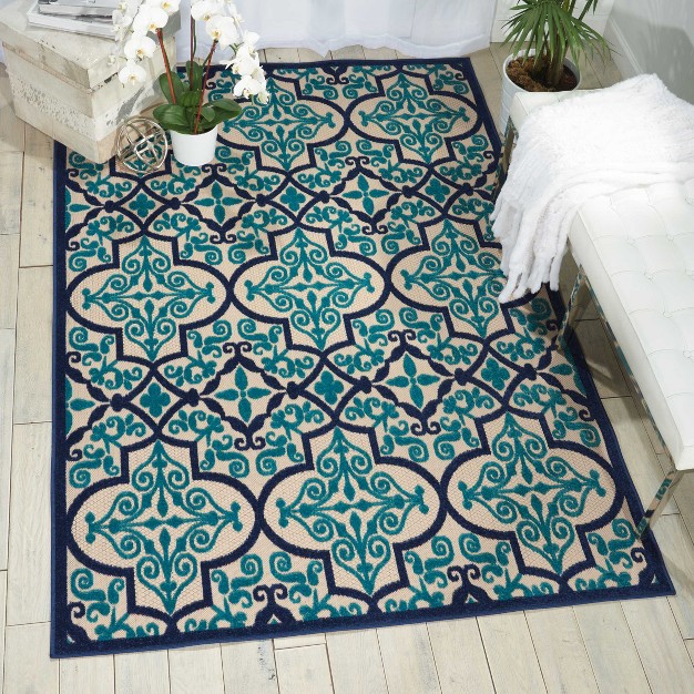 Nourison Aloha Moroccan Trellis Outdoor Area Rug