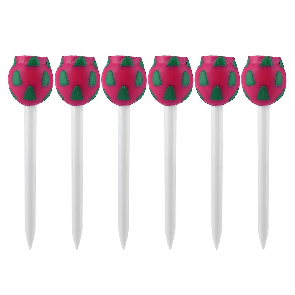 6pcs Portable Flower Shape Plastic Golf Tees Set Golfing Training Practice Tool Accessory