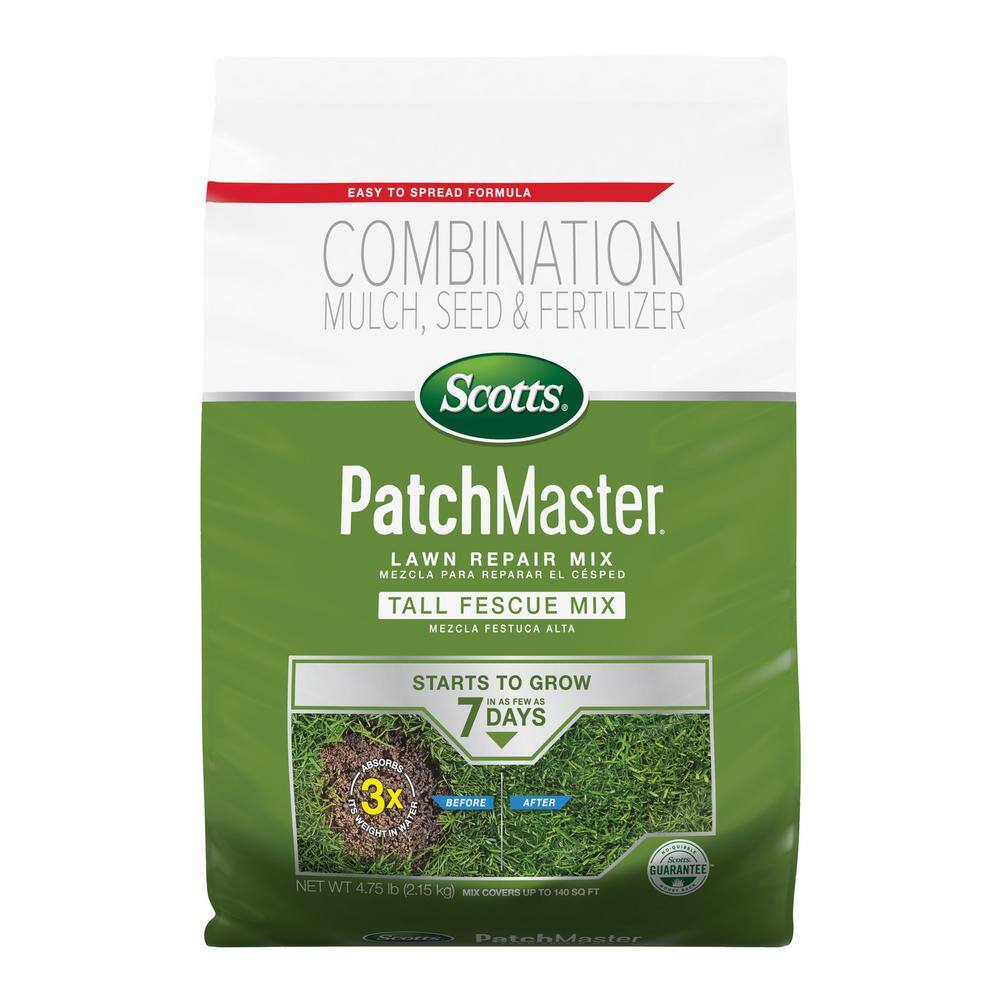 Scotts PatchMaster 4.75 lbs. Lawn Repair Mix Tall Fescue Mix Combination Grass Seed Fertilizer and Mulch 14900-1