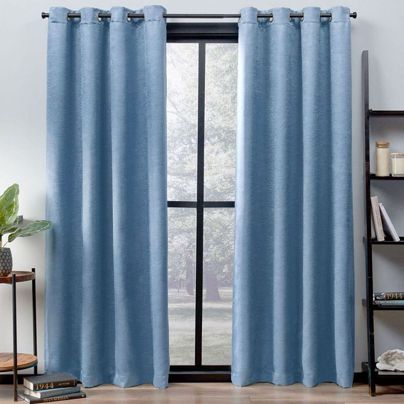 Exclusive Home 2-pack Oxford Textured Sateen Woven Blackout Window Curtains