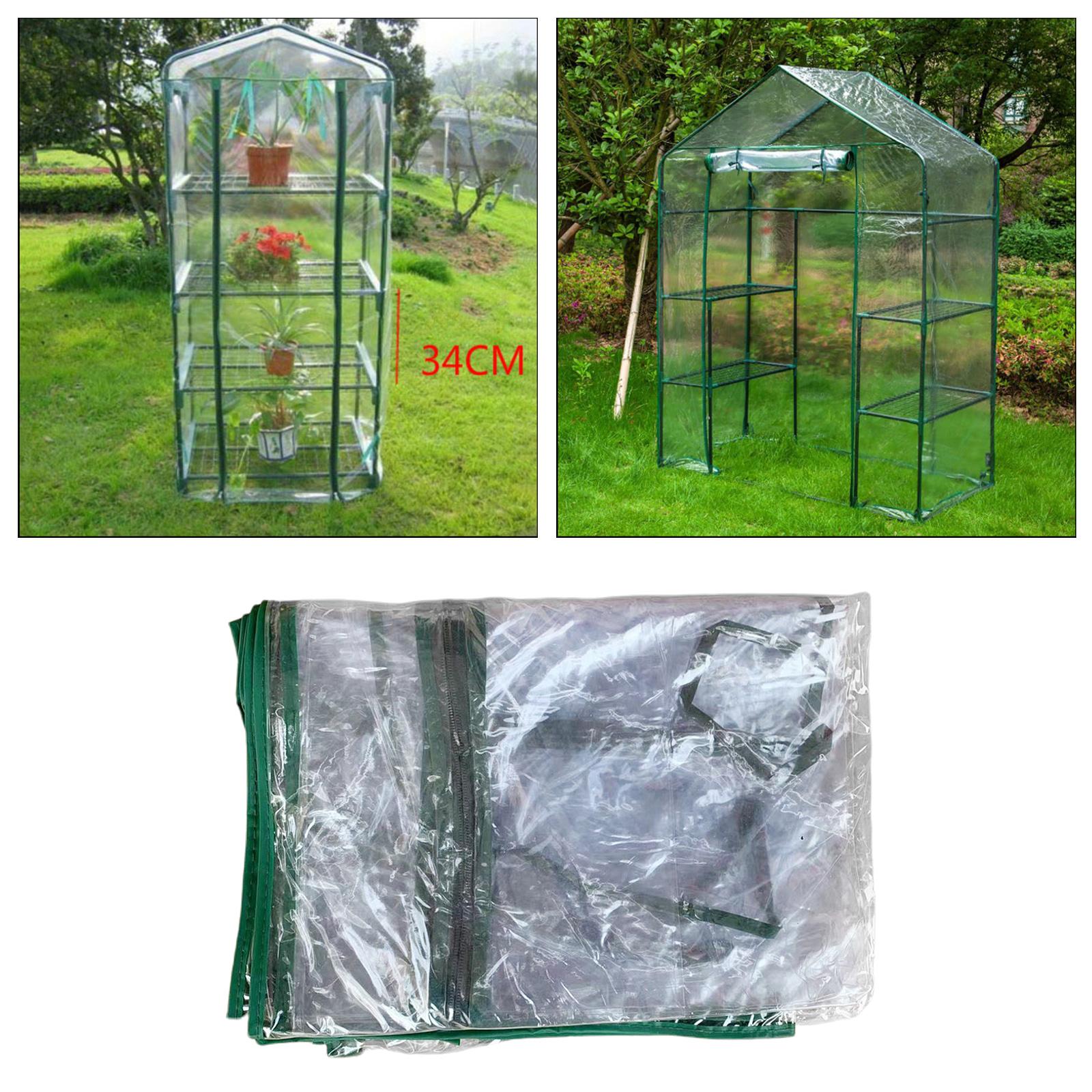 Transparent PVC Cover Replacement for Mini Greenhouse Gardening Flowerpot Outdoor Portable