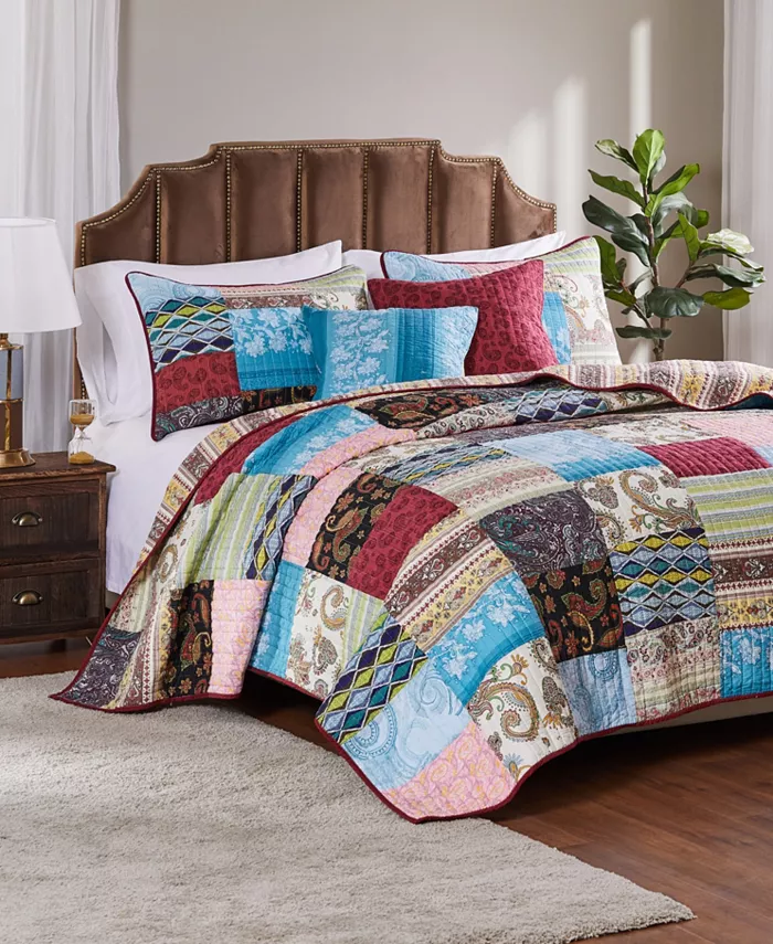 Greenland Home Fashions Bohemian Dream Quilt Set， 2-Piece Twin