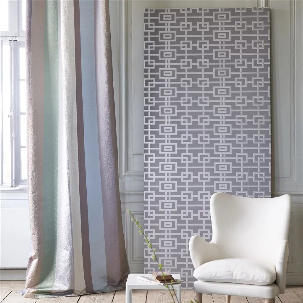 Rheinsberg Wallpaper in Zinc from the Zardozi Collection by Designers Guild