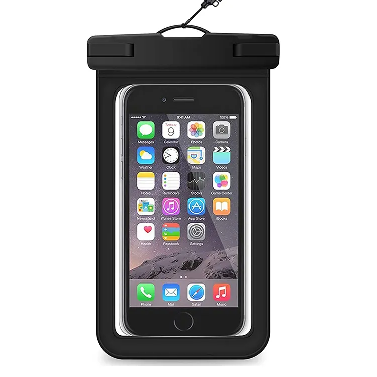 Custom IPX8 0.33mm PVC Mobile Phone Bag Pouch Underwater Waterproof Cell Phone Case Cover Bag For Xs Xr X 6 7 8 11 12 pro max