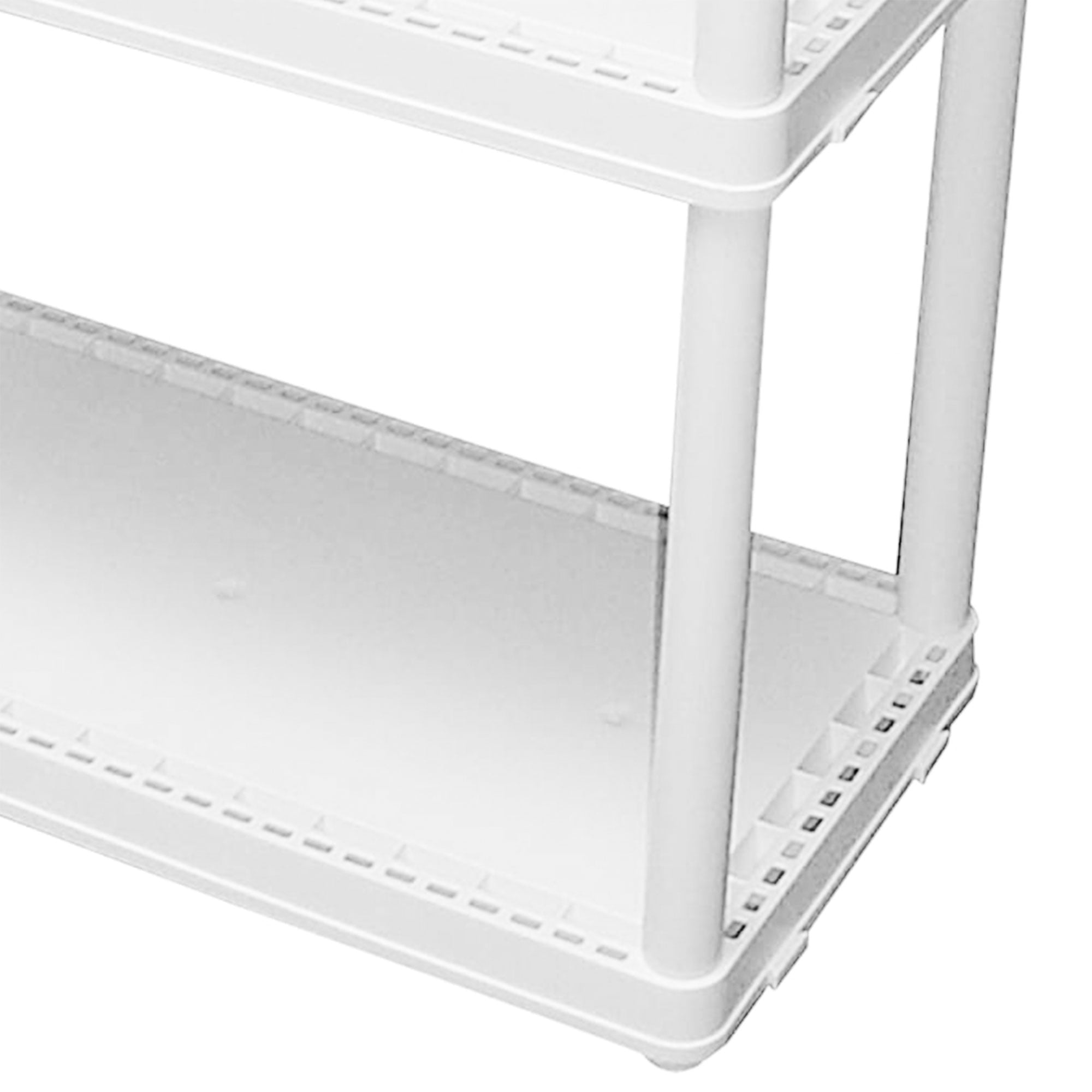 Gracious Living 3 Shelf Fixed Height Solid Light Duty Storage Unit 24 x 12 x 33