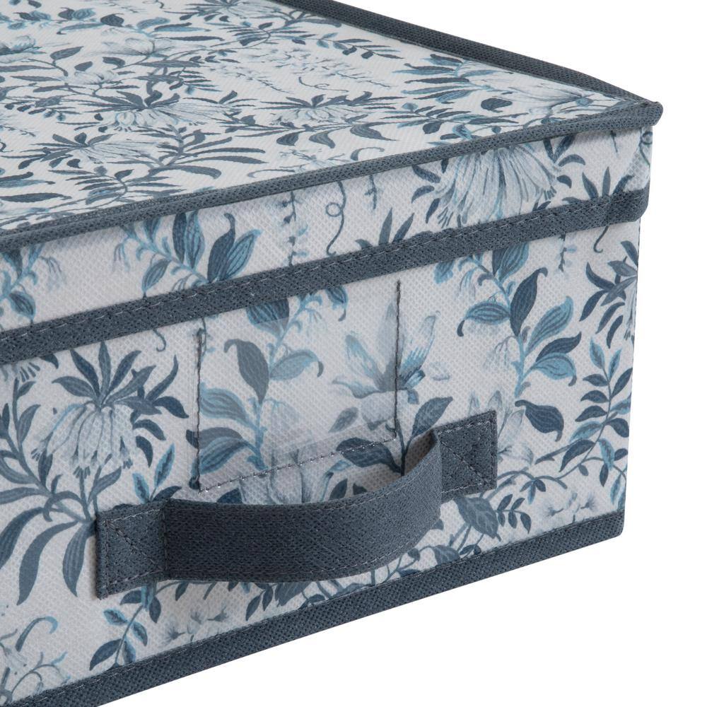 Laura Ashley 3.4 Gal. Medium Storage Box in Parterre Blue LA-95820