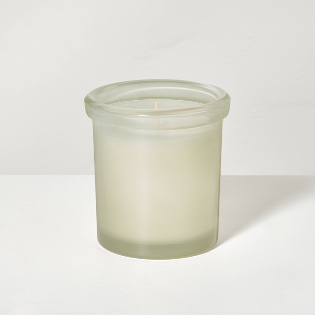 Colored Glass Ivy Jar Candle 6oz Light Green With Magnolia