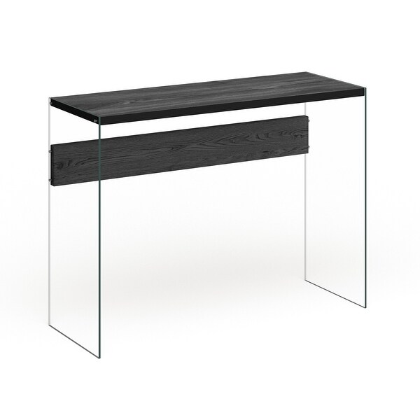 Porch and Den Urqhuart Mixed Material Glass Console Table