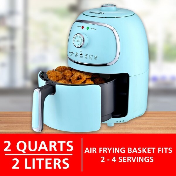 2 Quart Compact Electric Air Fryer in Teal