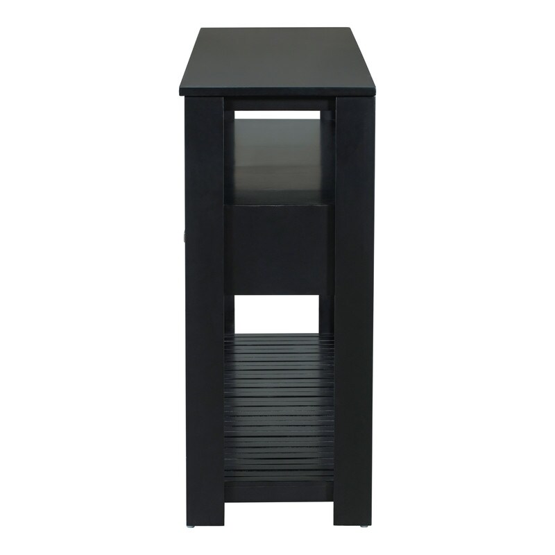 Modern Console Table Entryway Table with 4 Drawers 2 Shelves