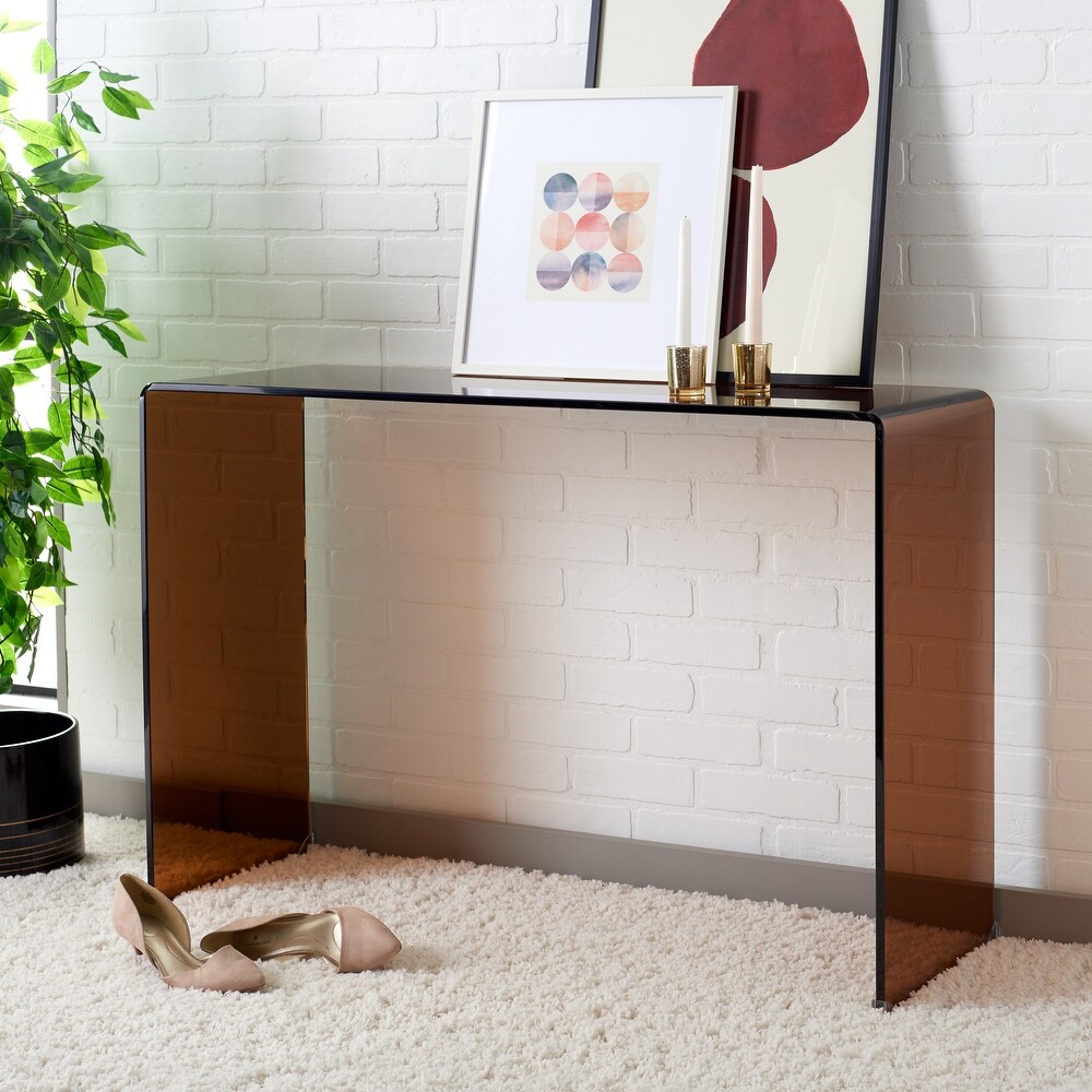 SAFAVIEH Home Collection Taft Tempered Glass Console Table   43\