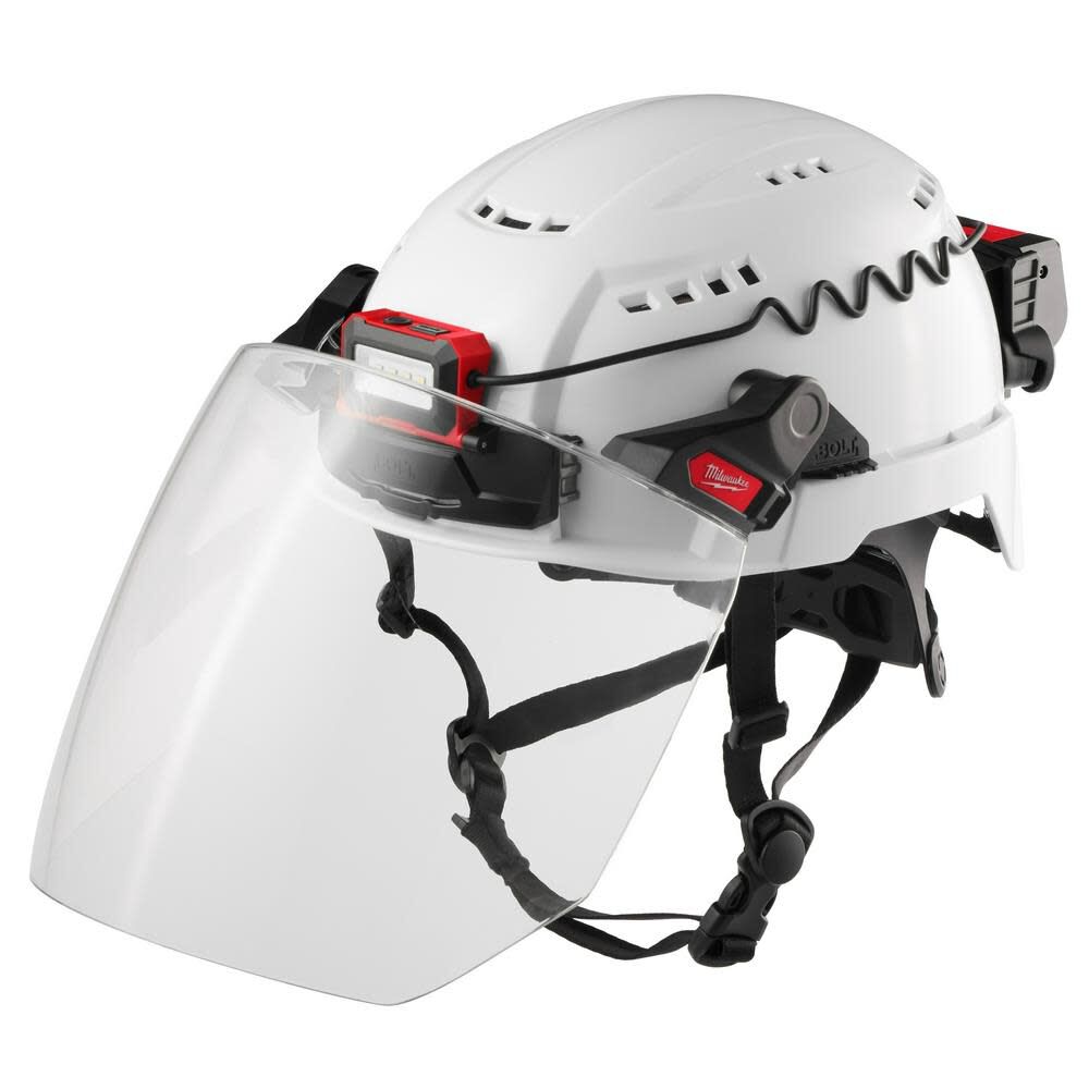 Milwaukee BOLT Full Face Shield Clear Dual Coat Lens Compatible with Safety Helmet No Brim 48-73-1421 from Milwaukee