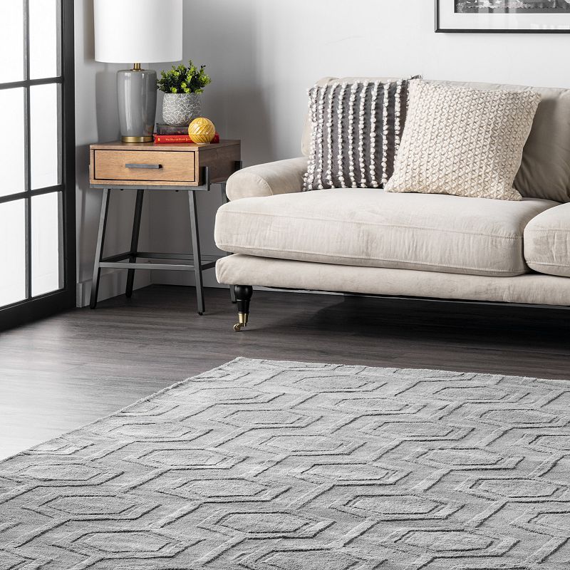 nuLOOM Ambrose Textured Geometric Rug