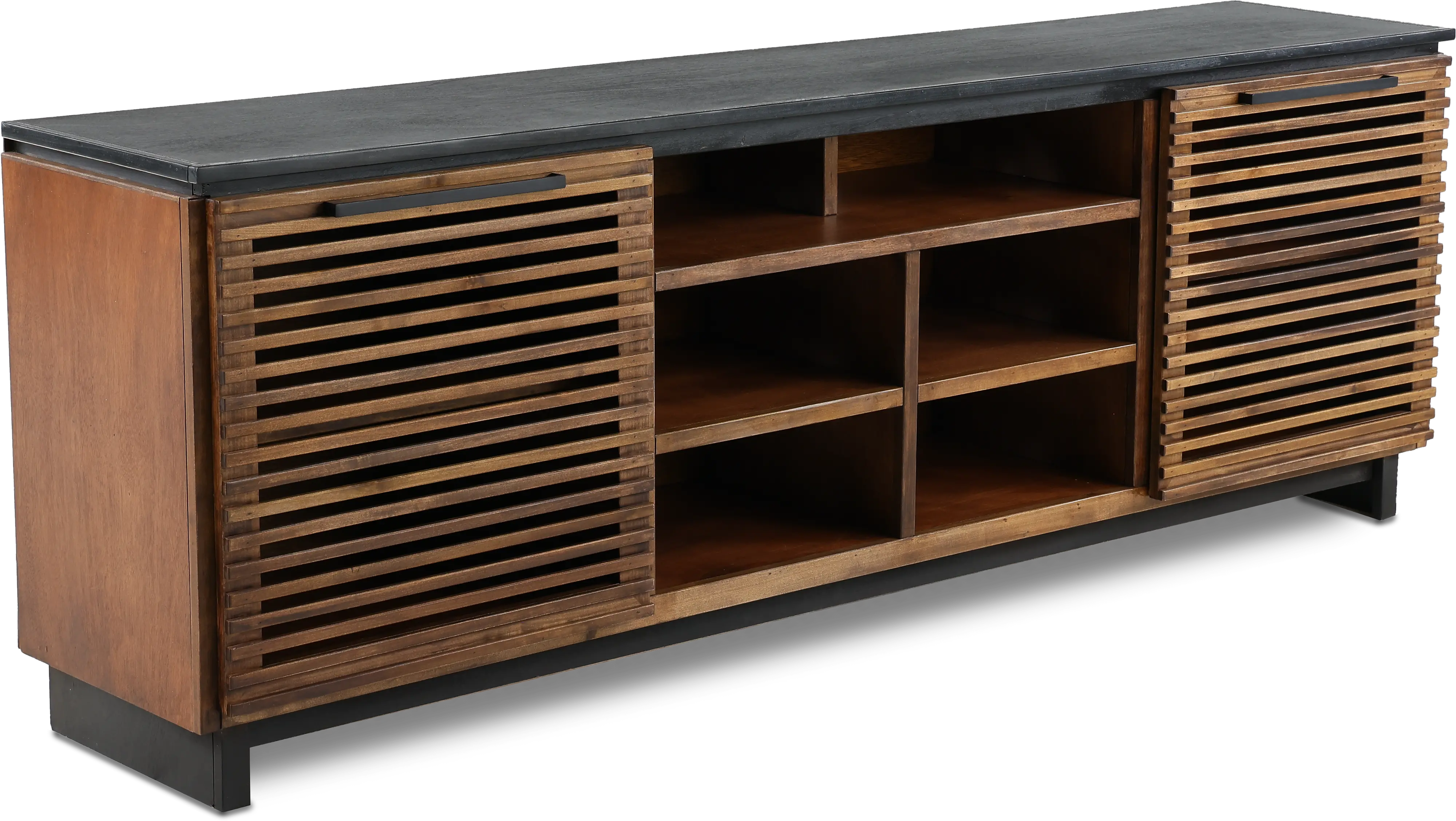 Graceland Bourbon and Black 85 TV Stand