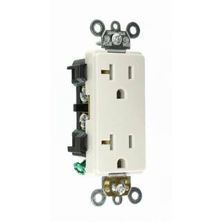 Leviton Decora Plus 20 Amp Industrial Grade Duplex Outlet 4-Pack White V04-16352-W0S