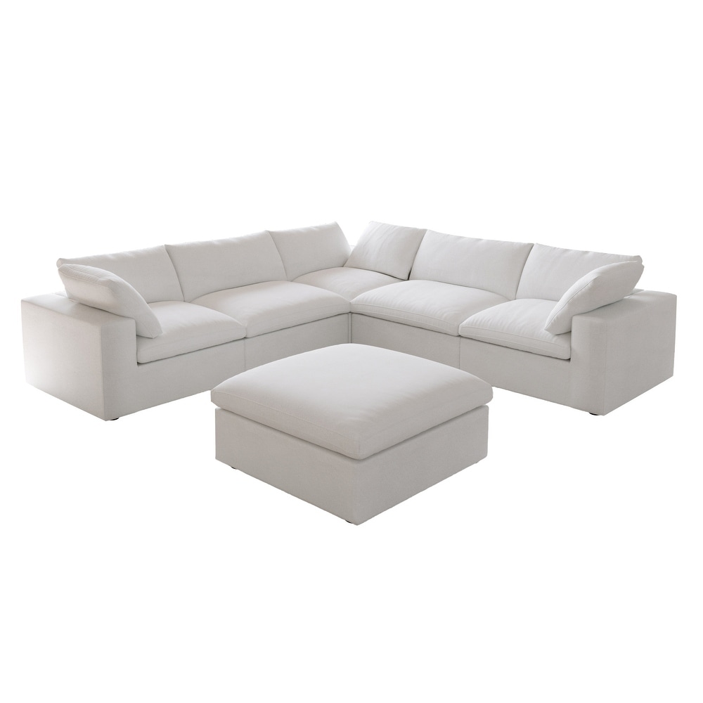 Down Filled Corner Sectional Couch for Living Room Set