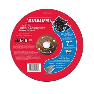 DIABLO 7 in. x 18 in. x 58 in. Metal Cut-Off Disc DBD070125L01F