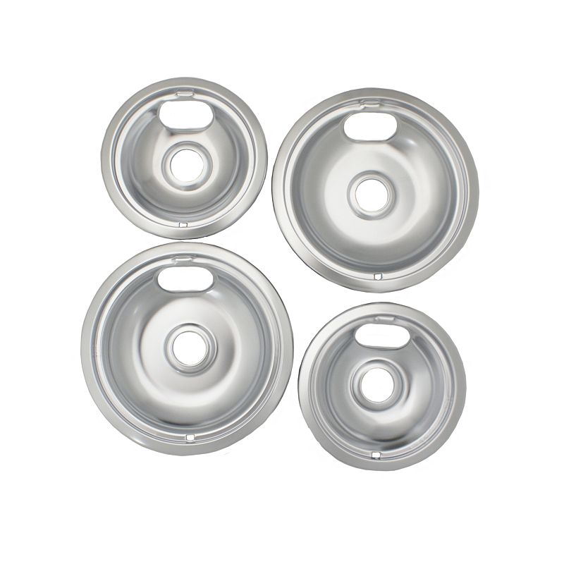 Range Kleen Style A Stovetop Drip Pan Set (2 Large / 2 Small)