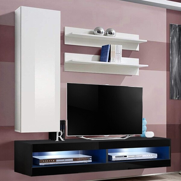 Fly H1 34TV Wall Mounted Floating Modern Entertainment Center