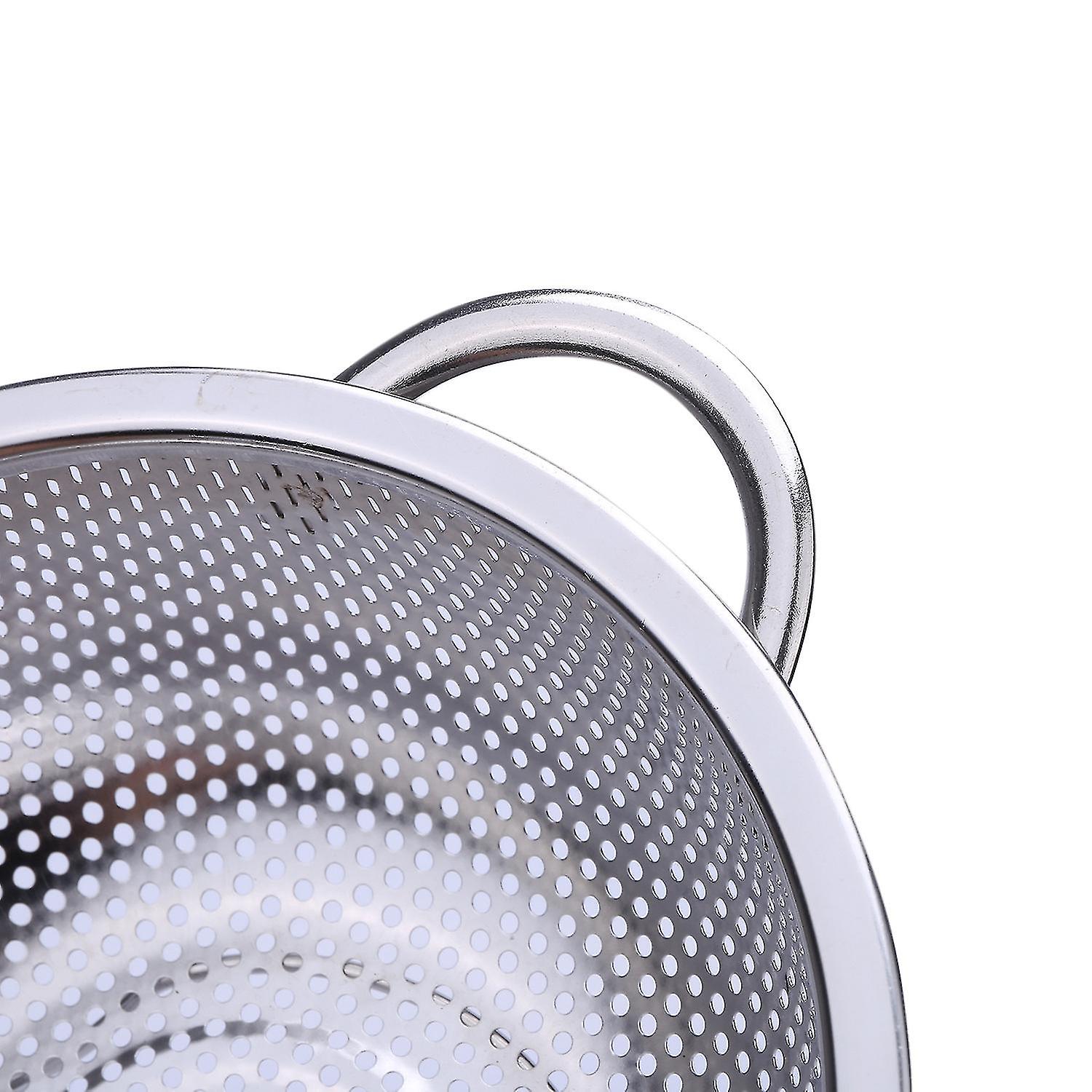 Stainless Steel Colanders With Handle，colander Perforated Strainer For Kitchen Pasta/vegetable/rice