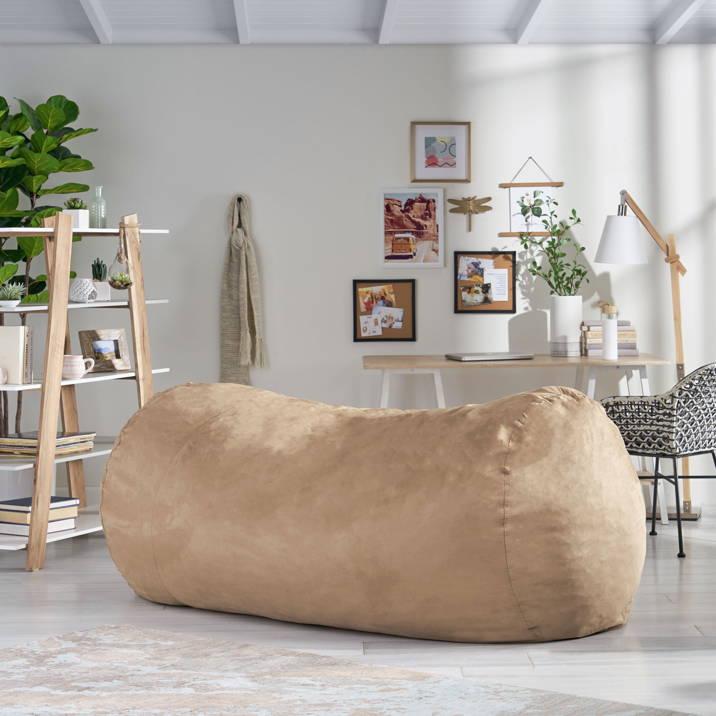 Tucker Modern 8 Foot Microfiber Pastel Bean Bag