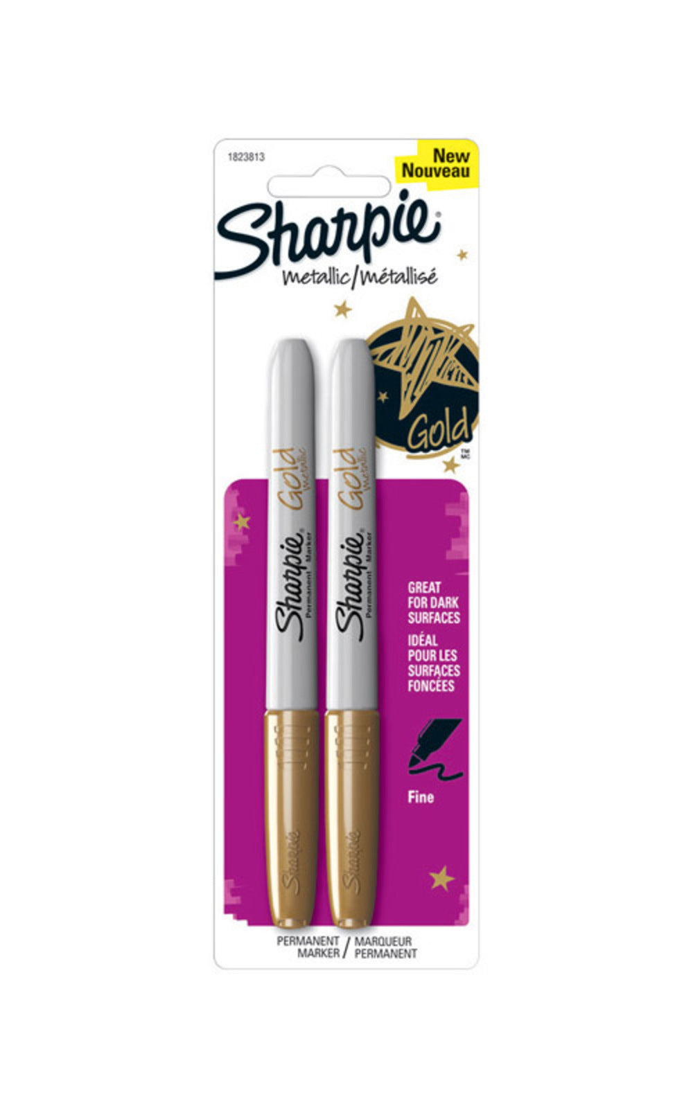 SHARPIE MARKER GOLD 2PK