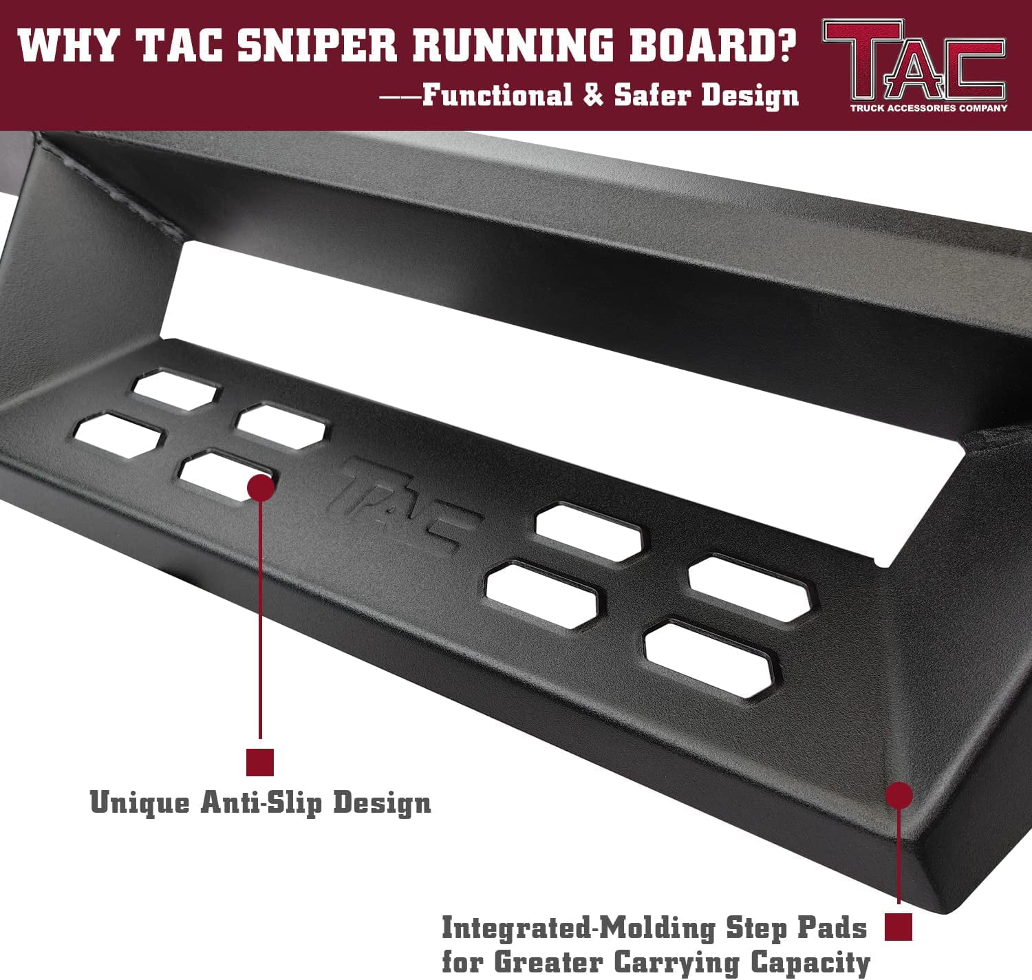 TAC Sniper Running Boards Compatible with 2020-2023 Jeep Gladiator JT Truck Pickup 4