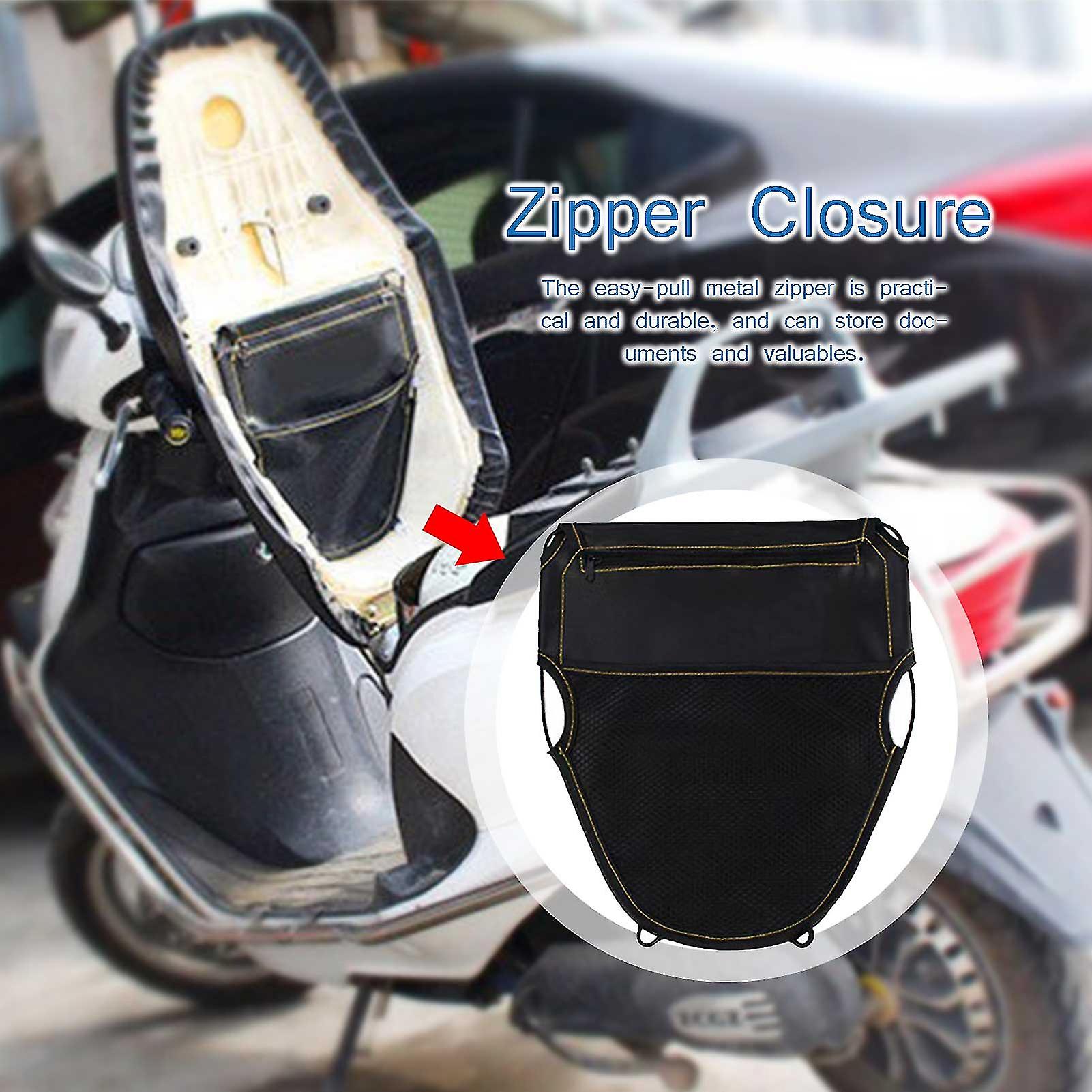 Cycle Scooter Seat Bag Pu Scooter Under Seat Stora Pouch Bag Dual Pockets Izer For Ets S