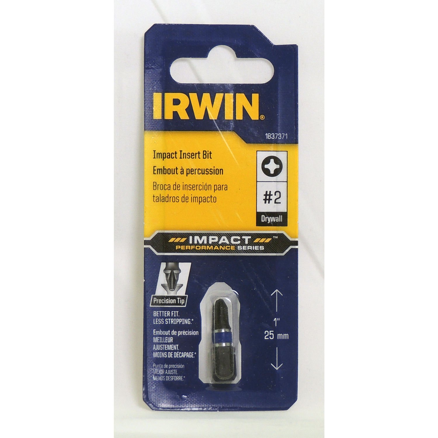 Irwin Impact Performance Phillips #2 X 1 in. L Drywall Insert Bit Steel 1 pc