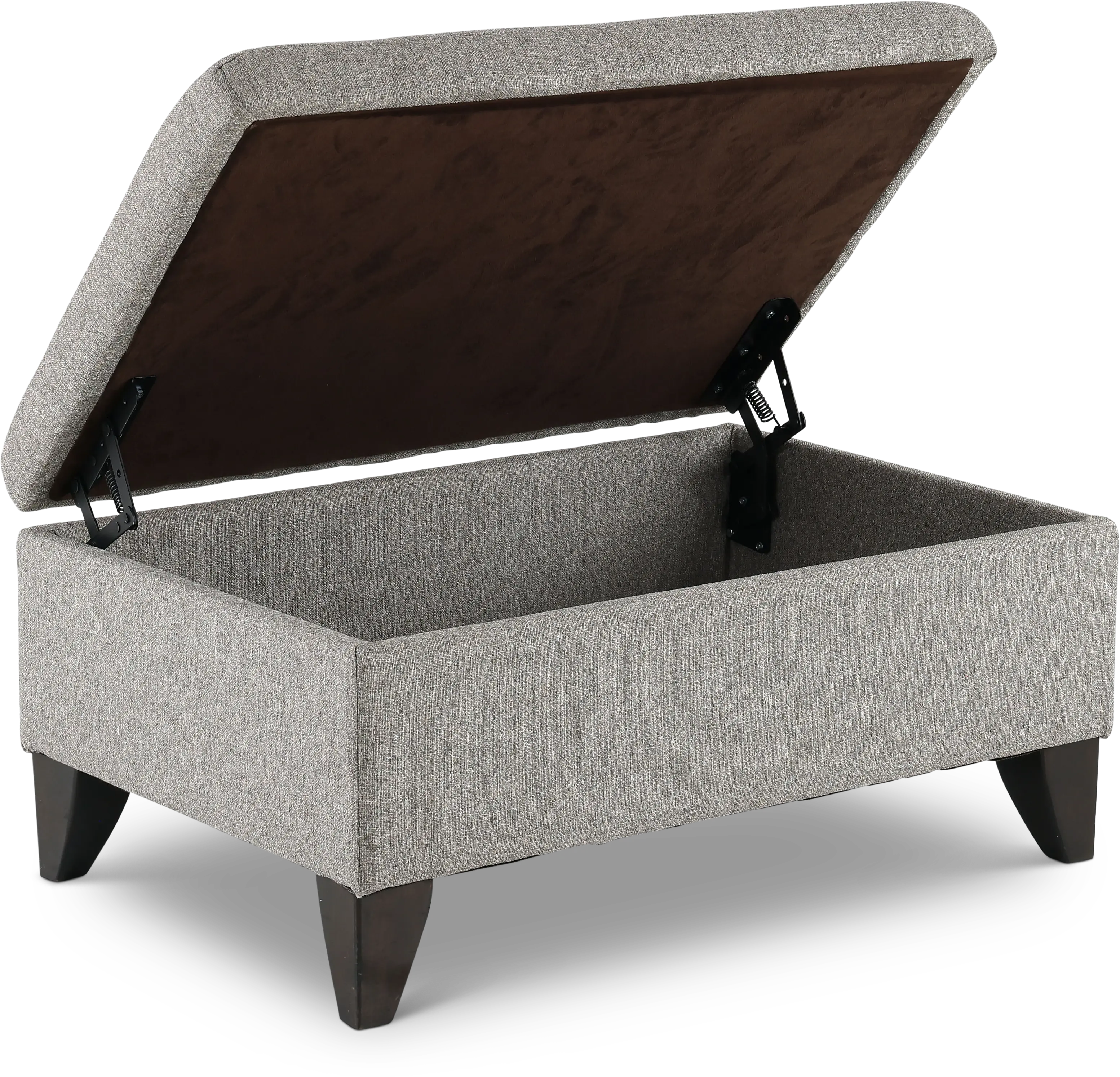 Aquarius Slate Gray Storage Ottoman