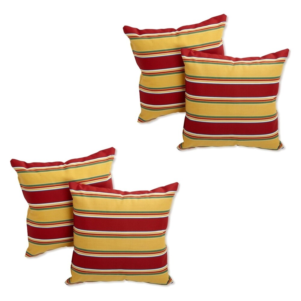 Blazing Needles 17 inch Indoor/ Outdoor Throw Pillows (Set of 4)